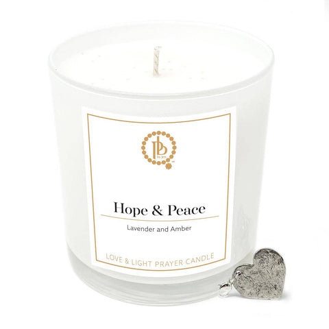 Love & Light Hope and Peace Prayer Candle: Lemongrass & Green Tea