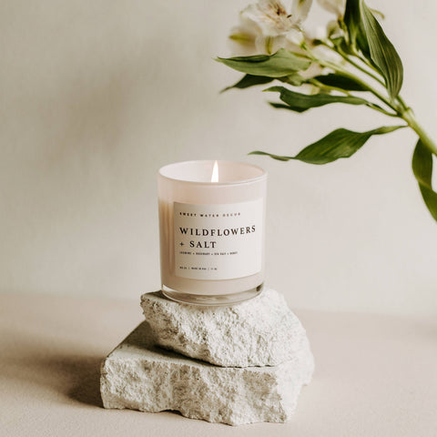 Sweet Water Decor-Wildflowers and Salt 11 oz Soy Candle - Home Decor & Gifts-Pink Dot Styles