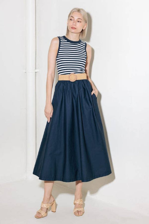 Mix Media Midi Dress