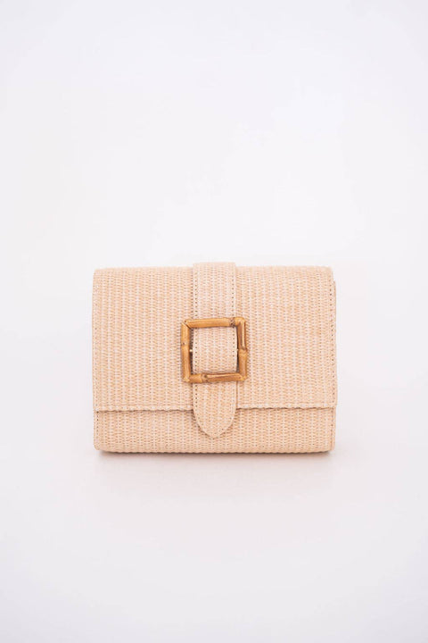 Lisi Lerch-Janie Straw Clutch-Pink Dot Styles