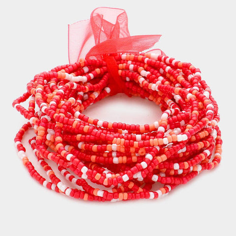 25PCS - Seed Beaded Stretch Bracelets
: Yellow