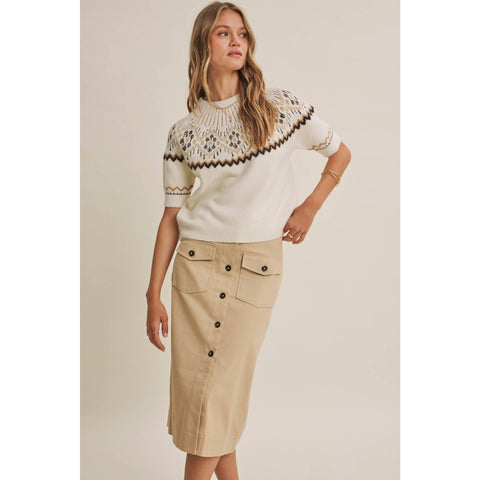 Nordic Brushed Knit Sweater