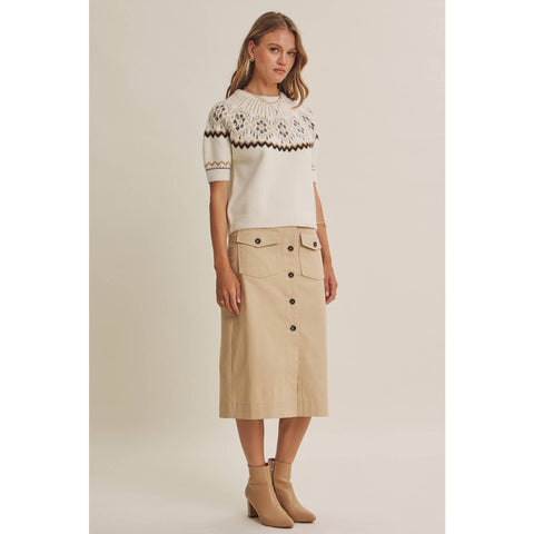Nordic Brushed Knit Sweater