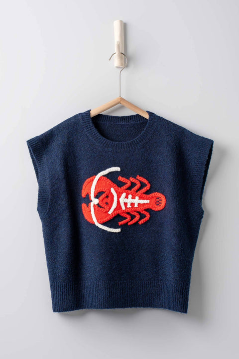 Urban Daizy-Coastal Lobster Top-Pink Dot Styles