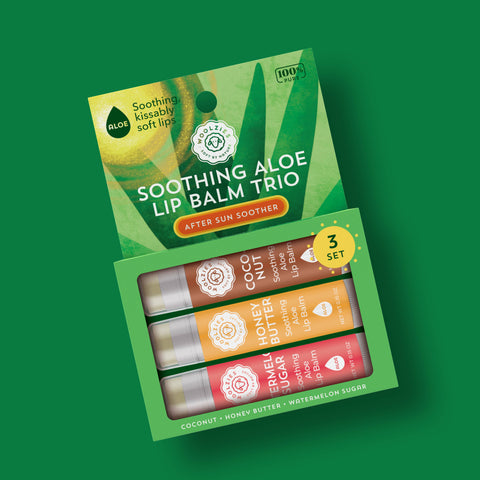 Woolzies-Soothing Aloe Lip Balm Trio - After Sun Soother-Pink Dot Styles