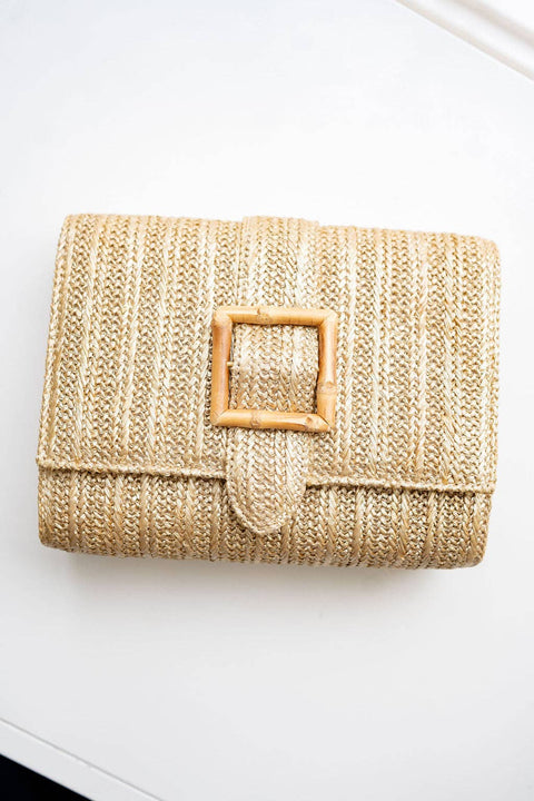 Lisi Lerch-Janie Straw Clutch-Pink Dot Styles