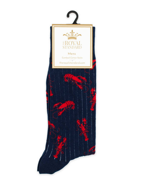 Men's Let's Get Cray Socks    Navy/Red/White   One Size