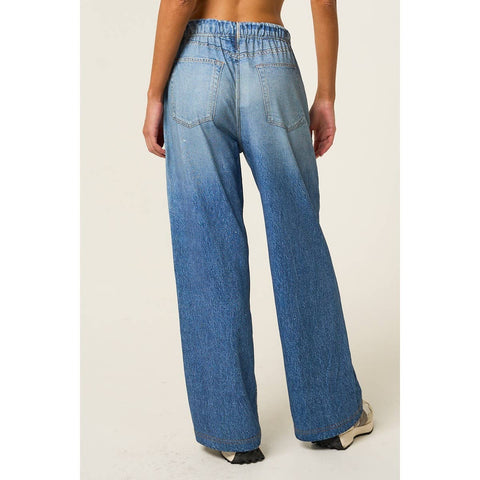 The GREii-French Terry Sweatpant Jeans-Pink Dot Styles