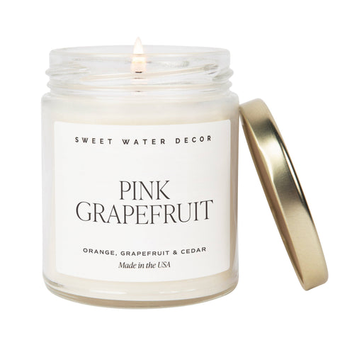 *NEW* Pink Grapefruit 9 oz Soy Candle - Home Decor & Gifts