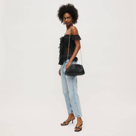 Tate Woven Frame Clutch