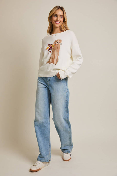 GILLI-Flower Dog Sweater-Pink Dot Styles