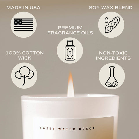 Sweet Water Decor-Wildflowers and Salt 11 oz Soy Candle - Home Decor & Gifts-Pink Dot Styles