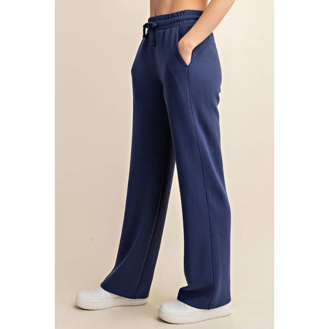 Modal Scuba Straight Pants: Smoky Navy