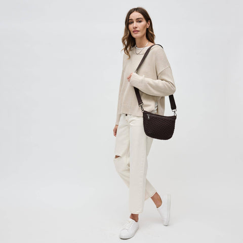 Ethereal - Woven Neoprene Crossbody: Chocolate
