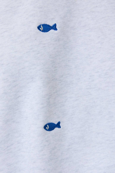 Fish Embroidered Sweatshirt
