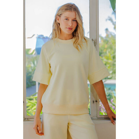 Modal Scuba Luxe Short keeve Top: Lemonilla