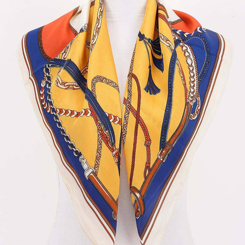 Multi Print Bandana: Chains and Tassel Design