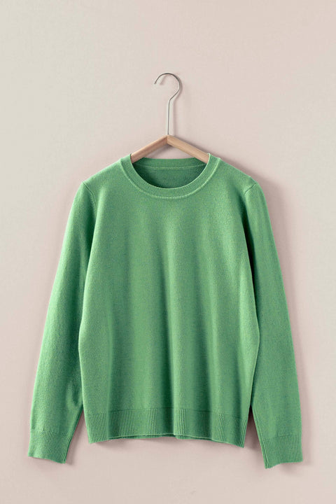 Urban Daizy-Crewneck Knit Pullover-Pink Dot Styles