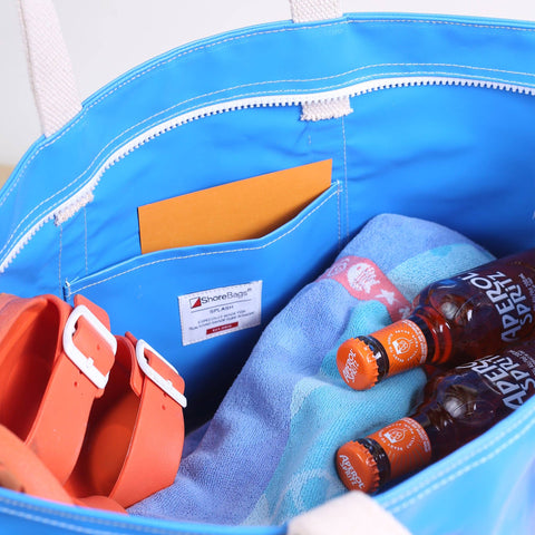 Big Sur Splash Tote: Capri Blue