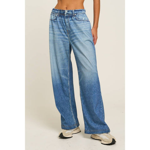 The GREii-French Terry Sweatpant Jeans-Pink Dot Styles
