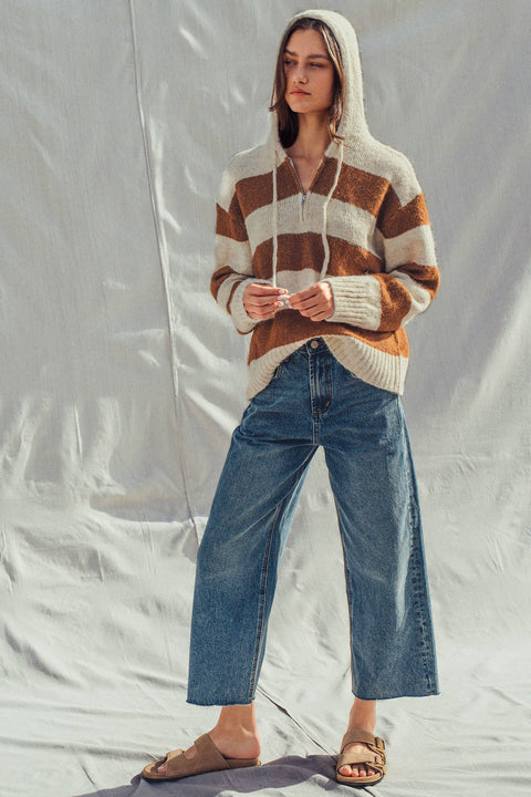 Relaxed Wide Leg Denim Jeans