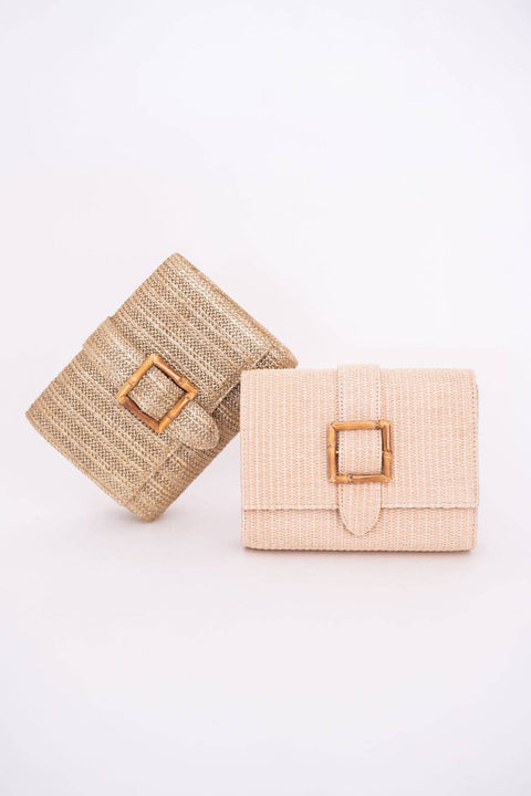 Lisi Lerch-Janie Straw Clutch-Pink Dot Styles