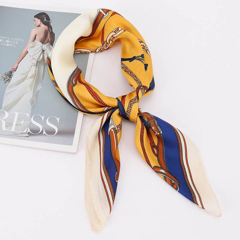 Multi Print Bandana: Chains and Tassel Design