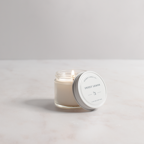 Sweet Lemon - Soy Wax Candle: 1 mason jar (16oz)