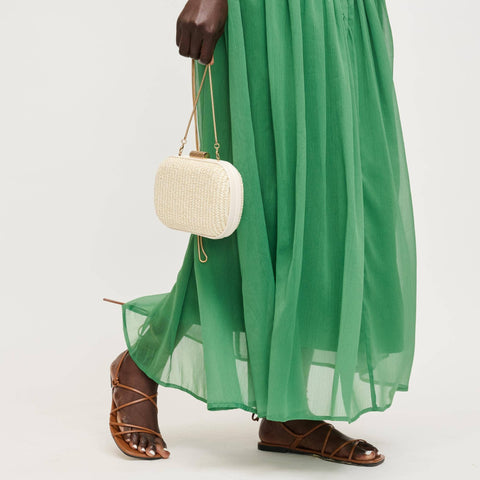 Alix Evening Bag: Natural