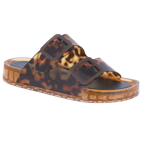 Designer Inspired Jelly Sandal: Leopard
