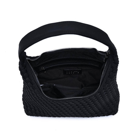 Harmonia - Woven Neoprene Shoulder Bag: Black