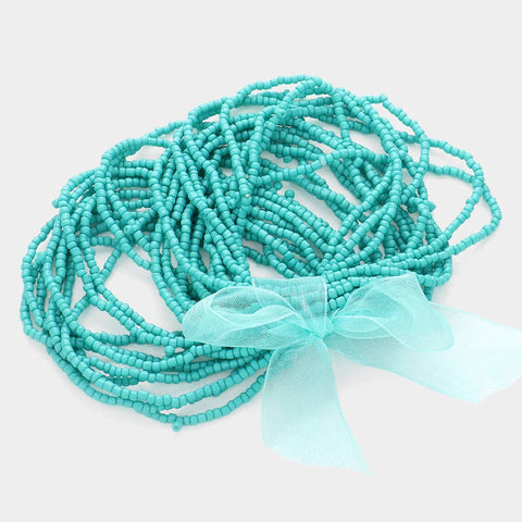 25PCS - Seed Beaded Stretch Bracelets
: Yellow