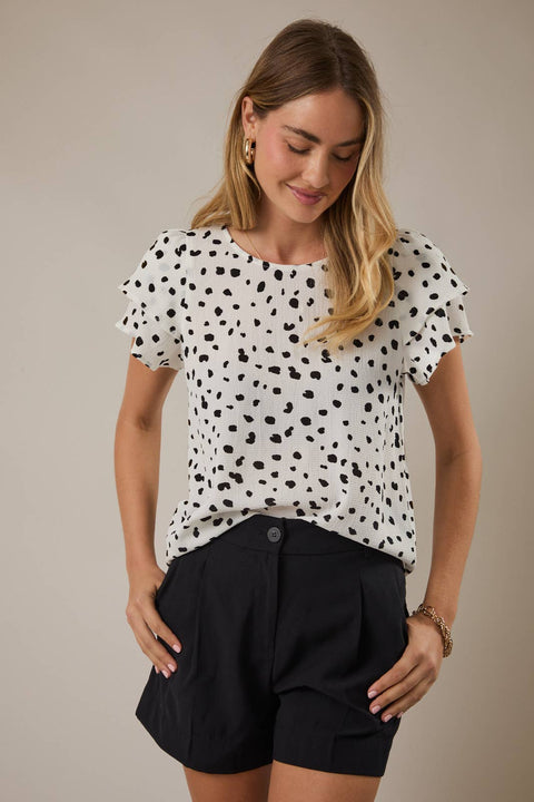 Black & White Polka Dot Blouse