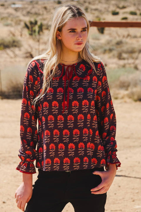 Floral Peter Pan Collar Blouse