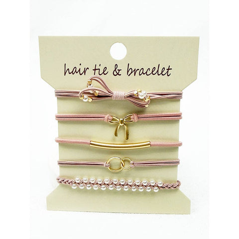 Boho Inspired BOW Theme Hair Tie Bracelets
