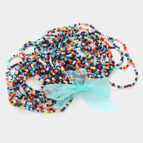 25PCS - Seed Beaded Stretch Bracelets
: Yellow