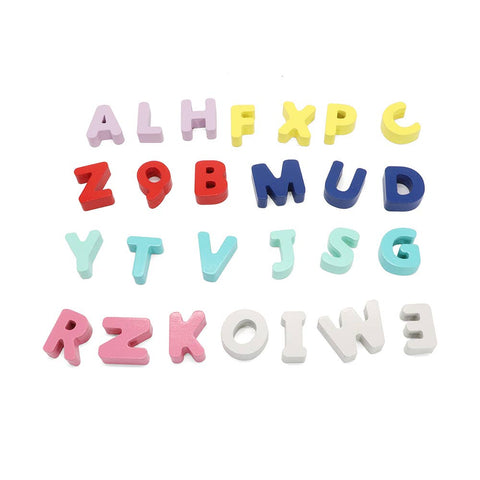 Leo & Friends-Leo & Friends Wooden Chunky Alphabet Puzzle for Toddlers-Pink Dot Styles