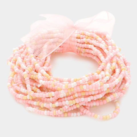 25PCS - Seed Beaded Stretch Bracelets
: Bl Mt