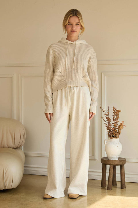 Elastic Waist Pull-On Sweatpants: Oatmeal