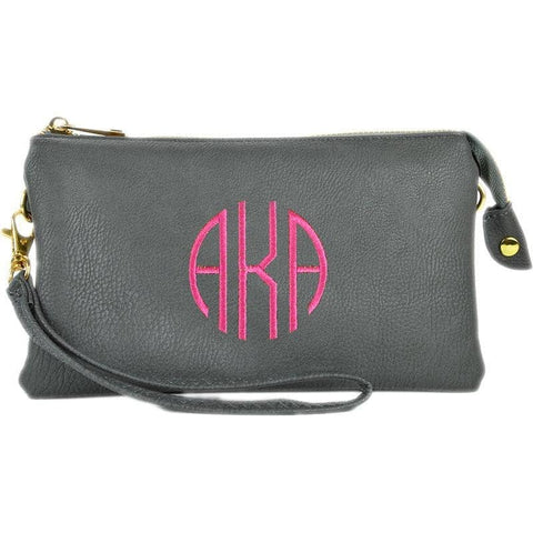 7013 Monogrammable Three Compartments Crossbody Bag: White