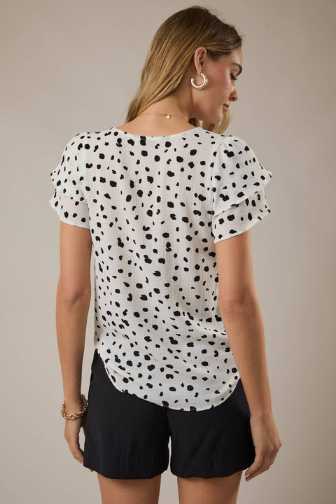 Black & White Polka Dot Blouse