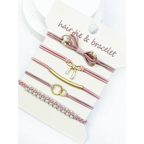 Boho Inspired BOW Theme Hair Tie Bracelets