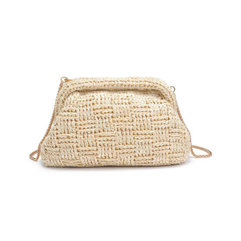 Urban Expressions-Annie Woven Clutch-Pink Dot Styles