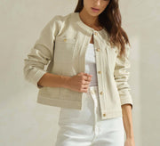 Able-Cotton Tweel Jacket-Pink Dot Styles