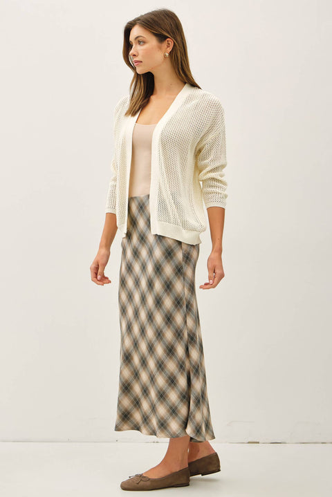 Be Cool-Open Knit Lightweight Sweater-Pink Dot Styles