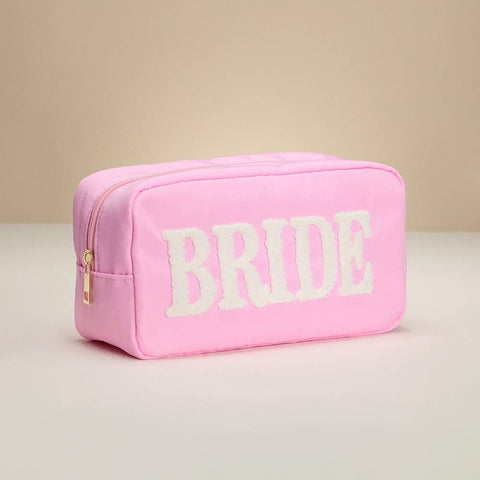 Sensibling Corp.-BRIDE Embroidered Pouch-Pink Dot Styles