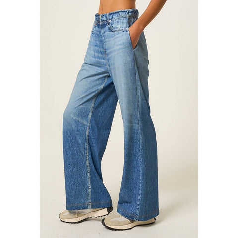 The GREii-French Terry Sweatpant Jeans-Pink Dot Styles