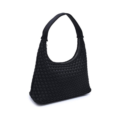 Harmonia - Woven Neoprene Shoulder Bag: Black
