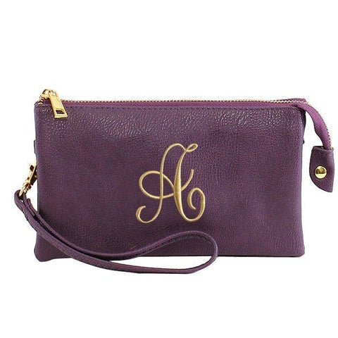 7013 Monogrammable Three Compartments Crossbody Bag: White