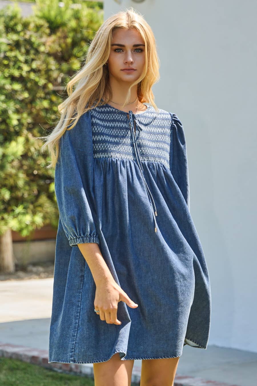 【NOFFICIALNOFFICE】24SS ROSE POINT LETTERING DRESS Embroidery Midi Dress – English Factory